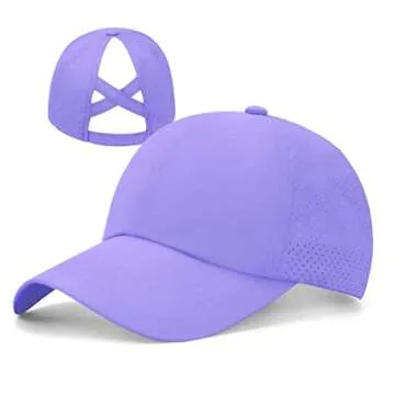 Stylish Criss Cross Ponytail Baseball Cap for Women