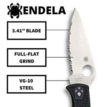 Spyderco Endela Lightweight EDC Knife - VG-10 Steel Included