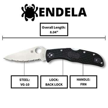 Spyderco Endela Lightweight EDC Knife - VG-10 Steel Included
