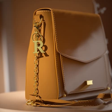 Stainless Steel Gold Letter Keychain for Unique Style