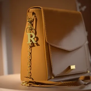 Stainless Steel Gold Letter Keychain for Unique Style