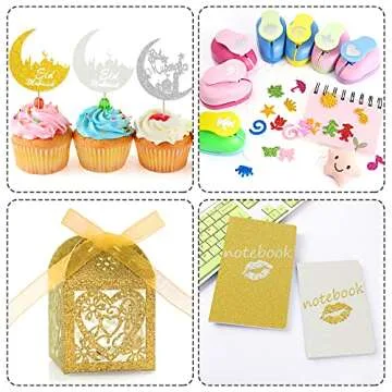 Twavang 24 Sheets White Glitter Cardstock Paper, A4 Premium Sparkly Paper for Scrapbook, DIY Projects, Party Decoration, Gift Box Wrapping 250GSM/92lb