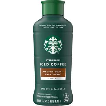 Starbucks - Chilled Unsweetened Iced Coffee, Unflavored, 48 Fl Oz