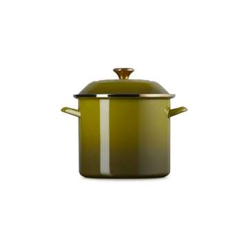 Le Creuset Enamel on Steel Stockpot, 10 qt., Olive