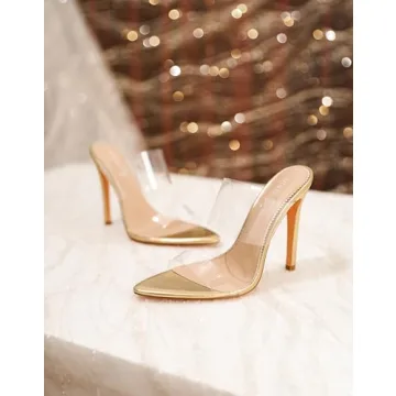 Vivianly Clear Pointed Toe Heels - Chic & Comfortable Sandals