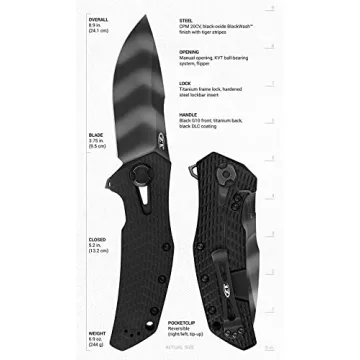 Zero Tolerance 0308BLKTS Premium Folding Knife with Elite Features