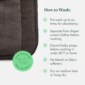 Naturally Nature Cloth Diaper Inserts Pack of 12