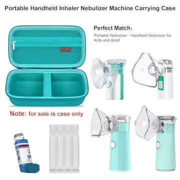 Elonbo Carrying Case for Portable Handheld Inhaler Nebulizer Machine for Adults and Kids, Asthma Inh...