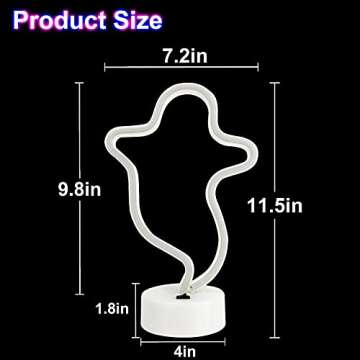 TURNMEON Halloween Ghosts LED Neon Sign for Spooky Decor