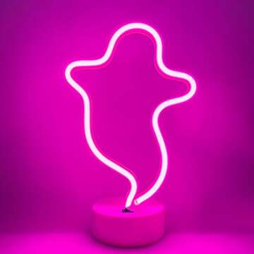 TURNMEON Halloween Ghosts LED Neon Sign for Spooky Decor