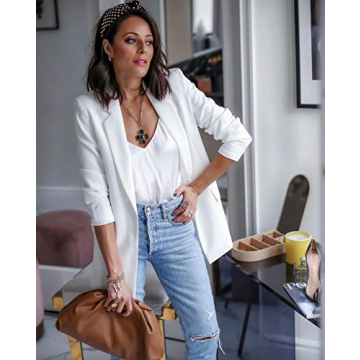 Staples Power Blazer Elegant Long Silhouette Women's Fashion