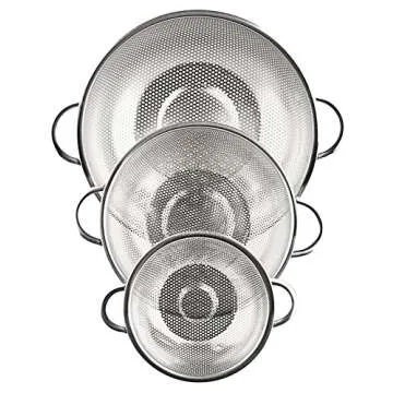 Ultimate HÖLM Stainless Steel Strainer Colander Set - 3 Sizes