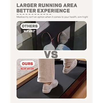 Maksone Under Desk Treadmill, Wood Electric Treadmill with Remote Control, Walking Jogging Machine, ...