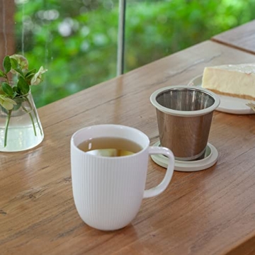 emoi Large Porcelain Tea Cup with Infuser