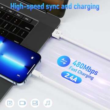 Kitminun MFi Certified Fast iPhone Charger 6ft Cable