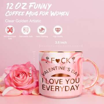 SAPGIF Valentines Day Gifts for Her, Funny 12 OZ Coffee Mug Gifts for Girlfriend Wife from Boyfriend Husband Him, Cute Stuff for Women Her, Naughty Valentines Presents Gift Ideas