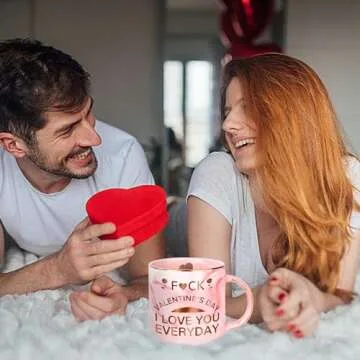 SAPGIF Valentines Day Gifts for Her, Funny 12 OZ Coffee Mug Gifts for Girlfriend Wife from Boyfriend Husband Him, Cute Stuff for Women Her, Naughty Valentines Presents Gift Ideas