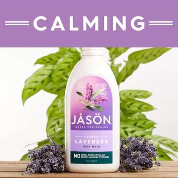 JASON Lavender Calming Body Wash, For a Gentle Feeling Clean, 30 Fluid Ounces