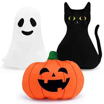 Percozzi Halloween Ghost Pillow - Adorable Throw Cushions for Spooky Season