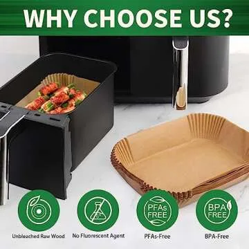 Convenient SIUDANGKA Air Fryer Liners for Easy Cleanup