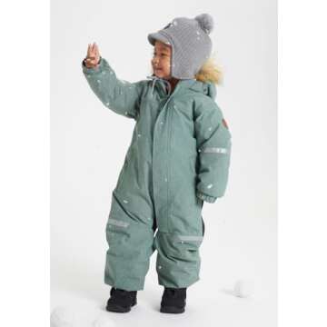 Polarn O. Pyret ARCTIC EXPLORER WATERPROOF SNOWSUIT (2-6YRS) - 4-5 years/Dark Forest