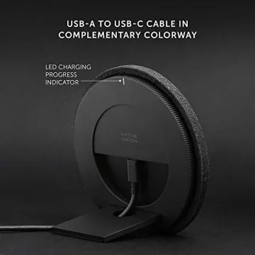 Native Union Dock Wireless Charger Stand - High Speed [Qi Certified] 10W Versatile Fast Wireless Charging Stand - Compatible with iPhone 11/11 Pro/11 Pro Max (Slate)