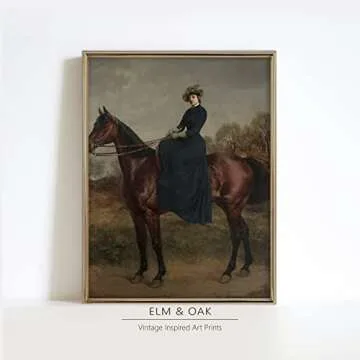 Equestrian Wall Decor - Horse Art Print for Home Decor - Antique Horse Riding Wall Artwork Decoratio...