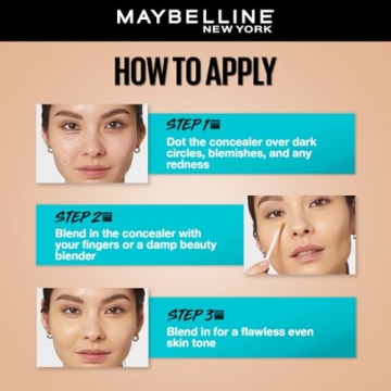 Maybelline New York Fit Me Liquid Concealer Makeup, Natural Coverage, Lightweight, Conceals, Covers Oil-Free, Light, 1 Count (Packaging May Vary)