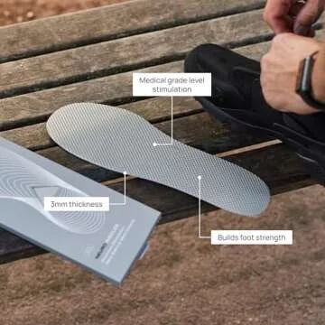 Naboso Neuro Sensory Insole, Thin Men's and Women's Textured Shoe Inserts That Best Stimulate The Feet to Improve Balance and Reduce Falls. Medical Grade Insoles, Neuropathy, Plantar Fasciitis.