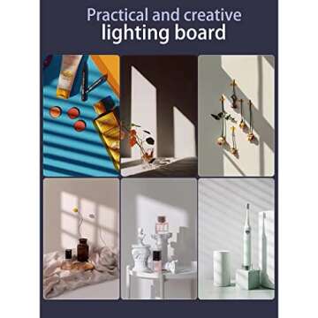 3PCS Simulation Window Light Shadow Photography Background Board,Waterproof Reusable Photo Tabletop Backdrops for Food Cosmetics Jewelry Ornaments Makeup Skin Care Small Product