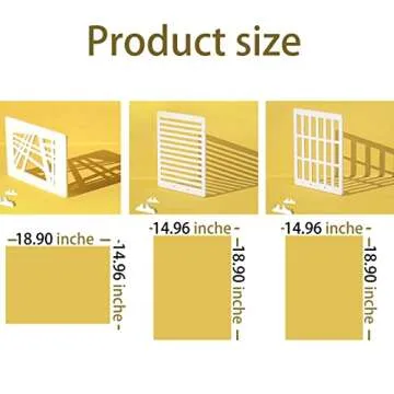 3PCS Simulation Window Light Shadow Photography Background Board,Waterproof Reusable Photo Tabletop Backdrops for Food Cosmetics Jewelry Ornaments Makeup Skin Care Small Product