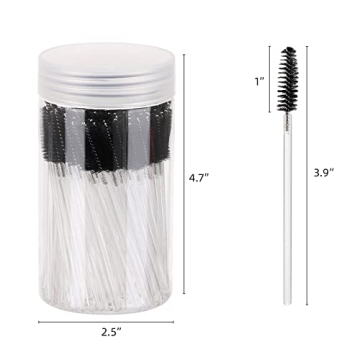 100 Pcs Crystal Disposable Mascara Wands for Makeup