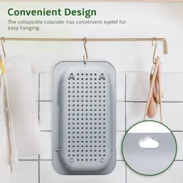 Komzon Extendable Kitchen Colander for Easy Draining