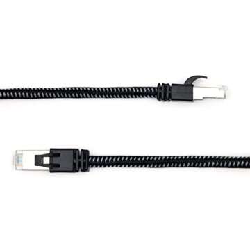 Amazon Basics RJ45 Cat 7 Ethernet Patch Cable, 10Gpbs High-Speed Cable for Printer, 600MHz, Snagless...