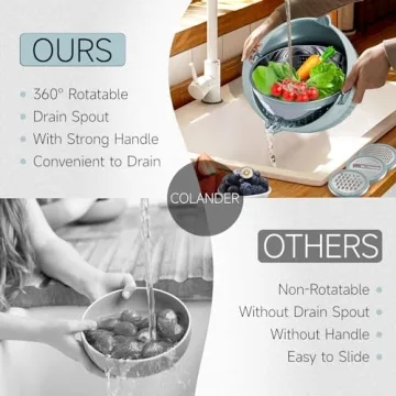 Versatile 4-in-1 Strainer Bowl Set for Effortless Meal Prep