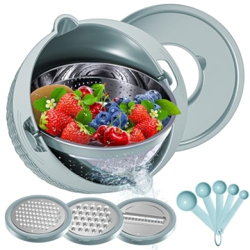 Versatile 4-in-1 Strainer Bowl Set for Effortless Meal Prep