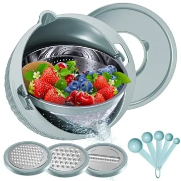 Versatile 4-in-1 Strainer Bowl Set for Effortless Meal Prep
