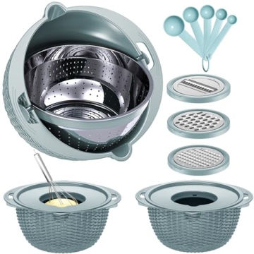 Versatile 4-in-1 Strainer Bowl Set for Effortless Meal Prep