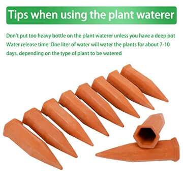 Terracotta Plant Watering Stakes for Indoor and Outdoor Use