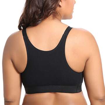 Gratlin Women's Plus Size Nursing Bra - Black 3X for Moms