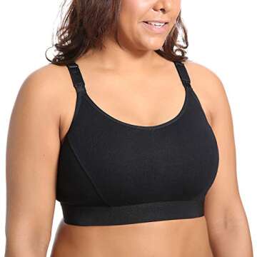 Gratlin Plus Size Nursing Bra Comfortable Support 3X