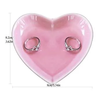 Heart-Shaped Meeshine Jewelry Tray for Women and Girls