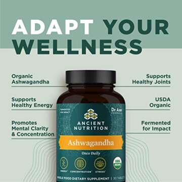 Organic Ashwagandha Tablets for Energy and Clarity