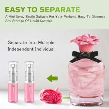 Csdtylh Mini Spray Bottle 3ml, Refillable Glass Spray Bottle, Glass Bottle Atomizer, Perfume Mouthwash Atomizer for Cleaning 3ml Refillable Container for Travel, Essential Oils, Perfume 60 Pcs, 3ml