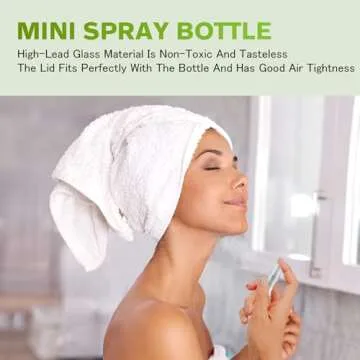 Csdtylh Mini Spray Bottle 3ml, Refillable Glass Spray Bottle, Glass Bottle Atomizer, Perfume Mouthwash Atomizer for Cleaning 3ml Refillable Container for Travel, Essential Oils, Perfume 60 Pcs, 3ml