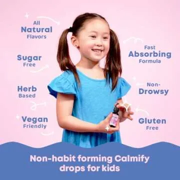 JoySpring Magnesium Citrate & Glycinate Liquid for Kids - Sugar Gluten Free Magnesium for Kids & Teens | L-Theanine & Chamomile Liquid Blend Supplement (1 fl oz) 30 Servings