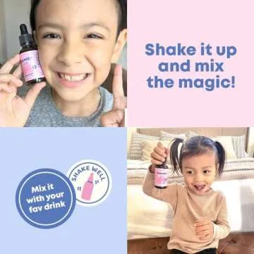 JoySpring Magnesium Citrate & Glycinate Liquid for Kids - Sugar Gluten Free Magnesium for Kids & Teens | L-Theanine & Chamomile Liquid Blend Supplement (1 fl oz) 30 Servings