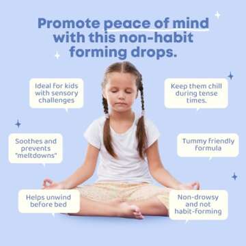 JoySpring Magnesium Citrate & Glycinate Liquid for Kids - Sugar Gluten Free Magnesium for Kids & Teens | L-Theanine & Chamomile Liquid Blend Supplement (1 fl oz) 30 Servings