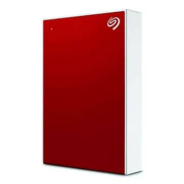 Seagate 5TB Backup Plus Portable High-Capacity External Hard Drive + 1Yr Myliocreate + 2MO Adobe CC Photography, Red (STHP5000403)