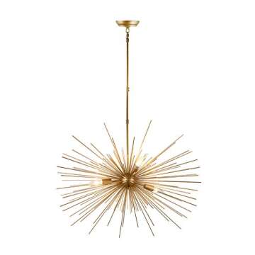 31 Inch Astra Sputnik Satellite Starburst Chandelier Urchin 4 Light (Gold)